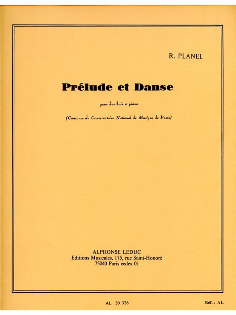 LEDUC PLANEL ROBERT - PRELUDE ET DANSE - HAUTBOIS & PIANO 