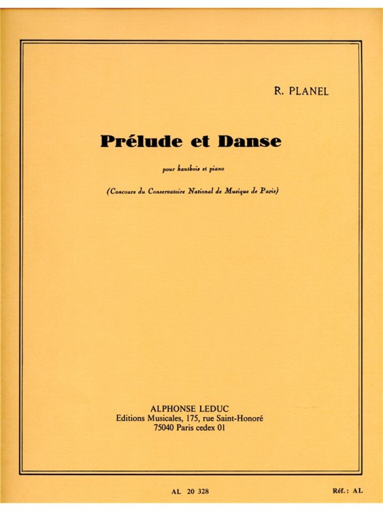 LEDUC Planel Robert - Prelude et Danse - Hautbois & Piano
