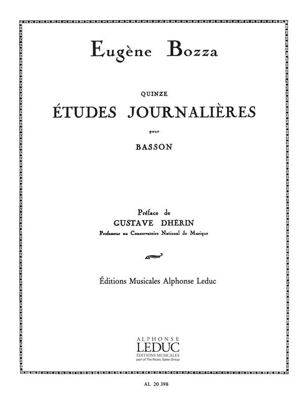 LEDUC Bozza Eugene - 15 Etudes Journalieres Pour Basson