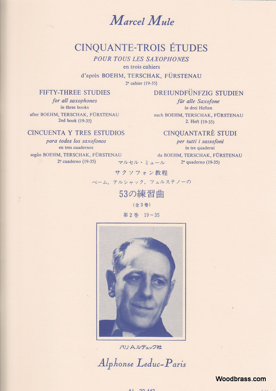 LEDUC Mule M. - 53 Etudes D Apres Boehm,Terschack Et Furstenau Vol. 2 - Saxophone