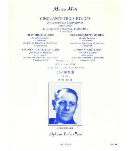LEDUC Mule M. - 53 Etudes D Apres Boehm,Terschack Et Furstenau Vol. 3 - Saxophone