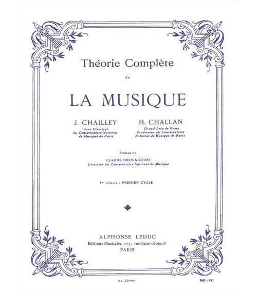 LEDUC Chailley / Challan - Theorie De La Musique Vol.1