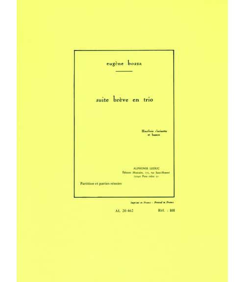 LEDUC BOZZA EUGENE - SUITE BREVE EN TRIO OP.67