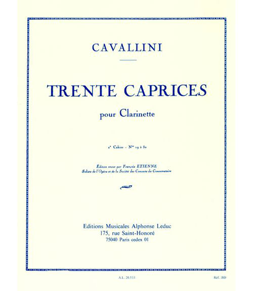 LEDUC Cavallini - 30 Caprices Vol.2 - Clarinette