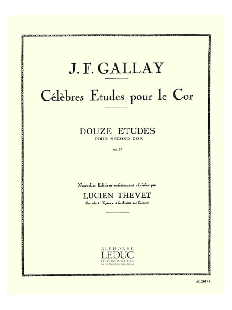 LEDUC GALLAY JACQUES-FRANCOIS - 12 ETUDES POUR SECOND COR OPUS 57