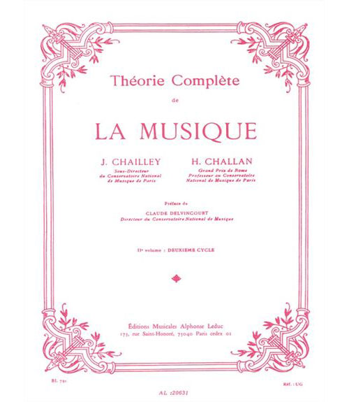 LEDUC Chailley / Challan - Theorie De La Musique Vol.2