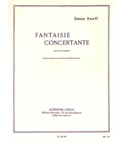 LEDUC RUEFF JEANINE - FANTAISIE CONCERTANTE - CORNET ET PIANO