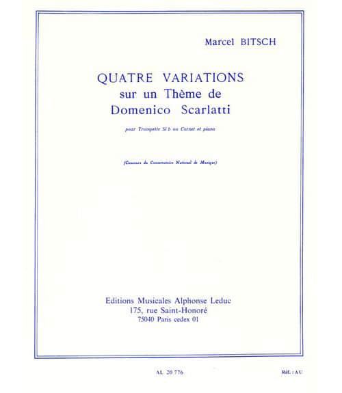 LEDUC BITSCH MARCEL - QUATRE VARIATIONS SUR UN THÈME DE DOMENICO SCARLATTI 