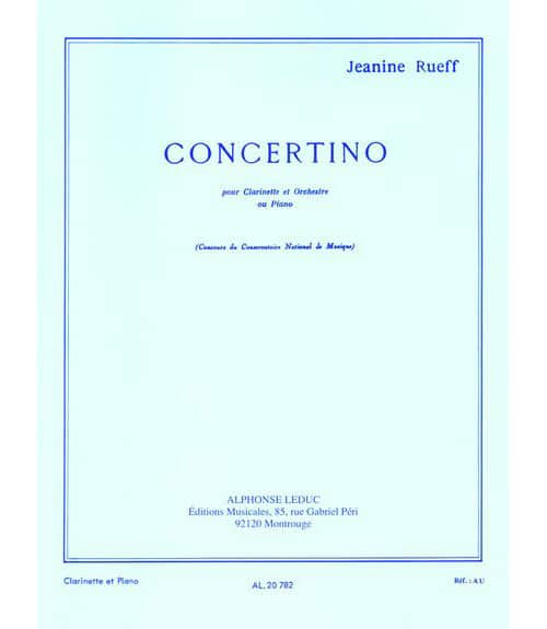 LEDUC RUEFF J. - CONCERTINO OP.15 - CLARINETTE ET PIANO