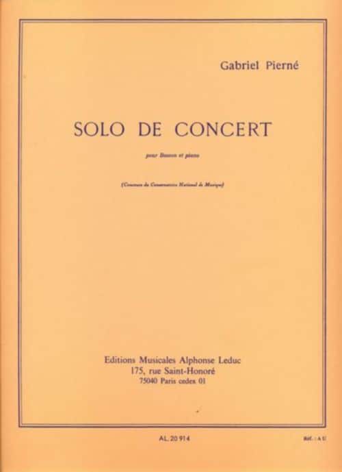 LEDUC PIERNE GABRIEL - SOLO DE CONCERT - BASSON & PIANO