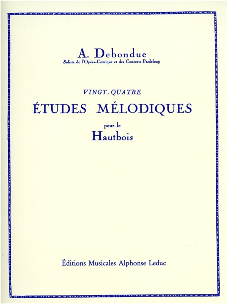 LEDUC DEBONDUE ALBERT - 24 ETUDES MELODIQUES - HAUTBOIS