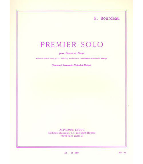 LEDUC BOURDEAU - SOLO N° 1 - BASSON ET PIANO 