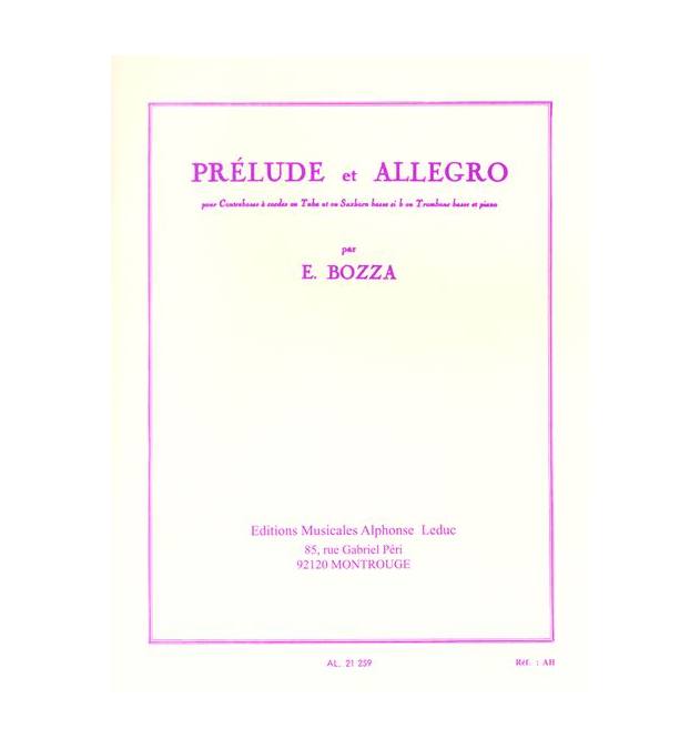LEDUC BOZZA E. - PRELUDE ET ALLEGRO - CONTREBASSE (TROMBONE) ET PIANO