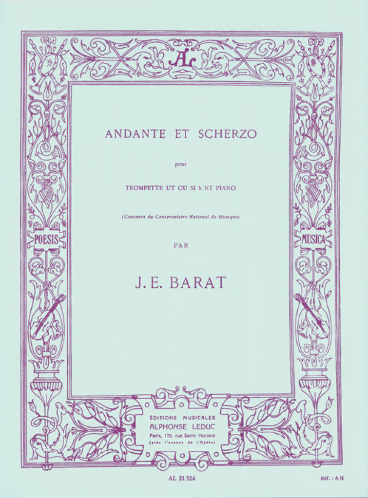 LEDUC BARAT JOSEPH-EDOUARD - ANDANTE & SCHERZO - TROMPETTE & PIANO