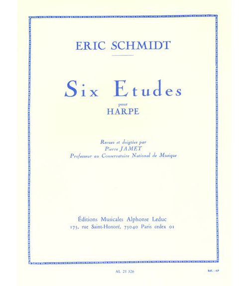 LEDUC SCHMIDT ERIC - SIX ETUDES POUR HARPE