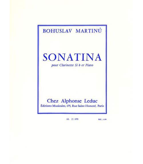 LEDUC MARTINU BOHUSLAV - SONATINA - CLARINETTE ET PIANO