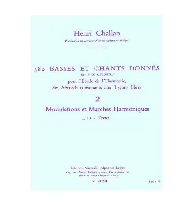 LEDUC CHALLAN H. - 380 BASSES ET CHANTS DONNES VOL. 2