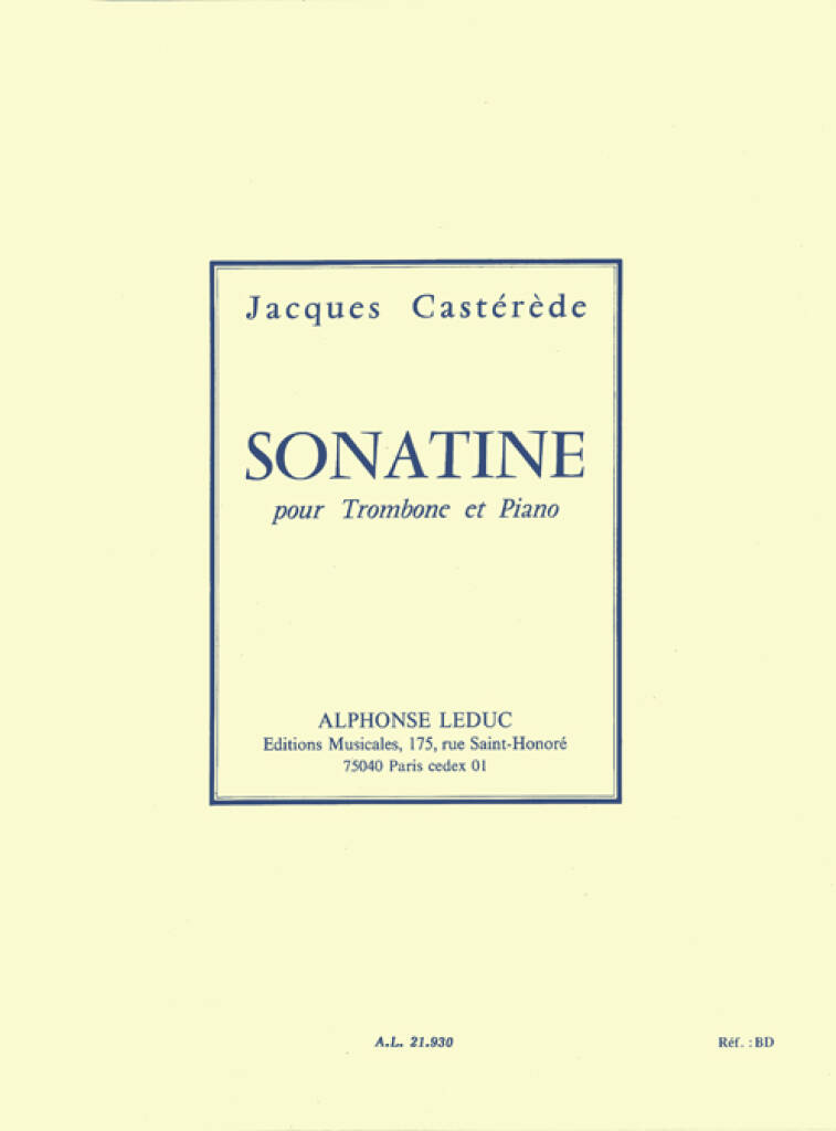 LEDUC Casterede Jacques - Sonatine - Trombone & Piano