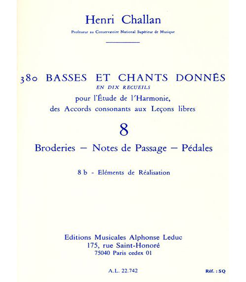 LEDUC CHALLAN H. - 380 BASSES ET CHANTS DONNEES VOL. 8
