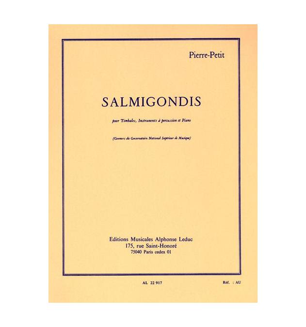 LEDUC PETIT P. - SALMIGONDIS - TIMBALES ET PIANO 