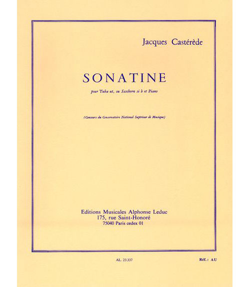 LEDUC CASTEREDE J. - SONATINE - TUBA UT OU SAXHORN SIB ET PIANO 