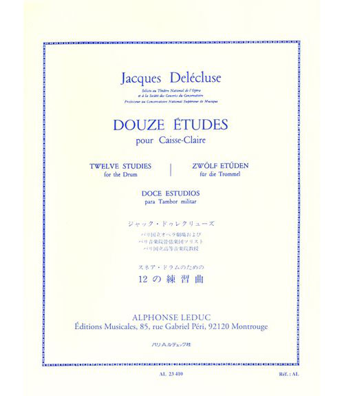 LEDUC Delecluse Jacques - 12 Etudes Pour CAISSE-claire