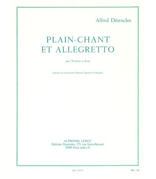 LEDUC DESENCLOS - PLAIN-CHANT ET ALLEGRETTO