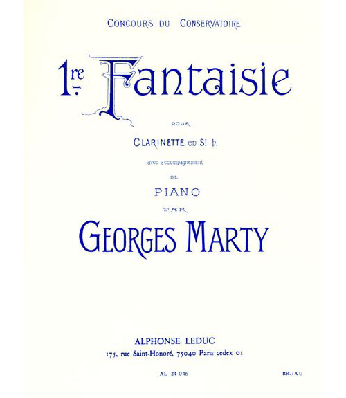 LEDUC MARTY - FANTAISIE N01 - CLARINETTE ET PIANO 