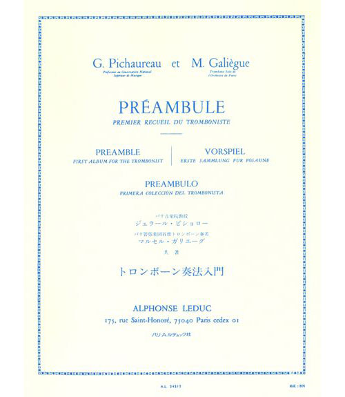 LEDUC Galiegue & Pichaureau - Preambule - Trombone