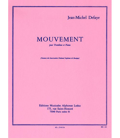 LEDUC DEFAYE JEAN-MICHEL - MOUVEMENT - TROMBONE & PIANO