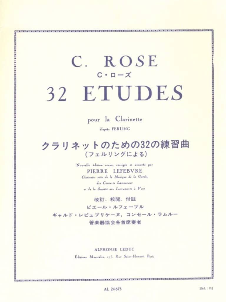 LEDUC ROSE C. - 32 ETUDES D'APRES FERLING - CLARINETTE SIB