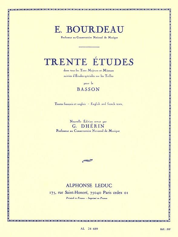 LEDUC BOURDEAU E. 30 STUDIES - BASSOON