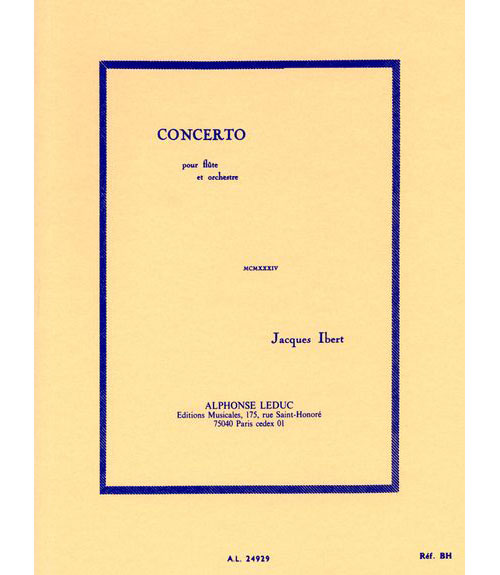 LEDUC IBERT J. - CONCERTO POUR FLUTE - CONDUCTEUR DE POCHE 