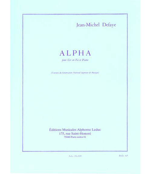 LEDUC DEFAYE JEAN MICHEL - ALPHA - COR EN FA