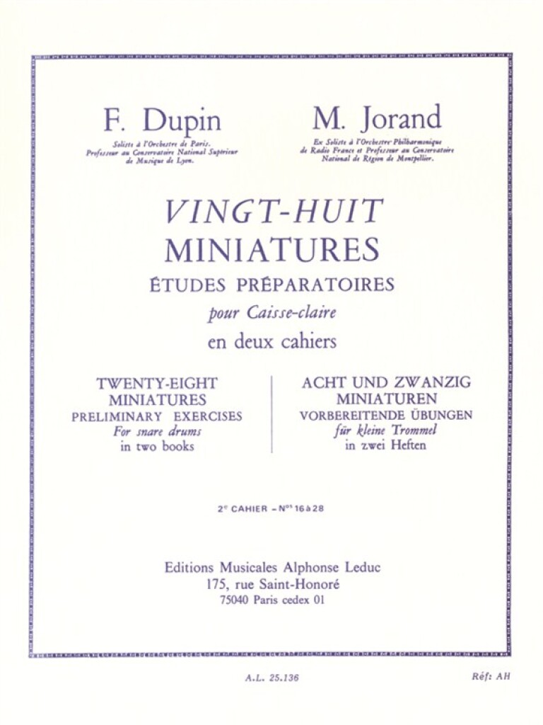 LEDUC Dupin F., Jorand M. - 28 Miniatures Vol. 2 - Caisse Claire
