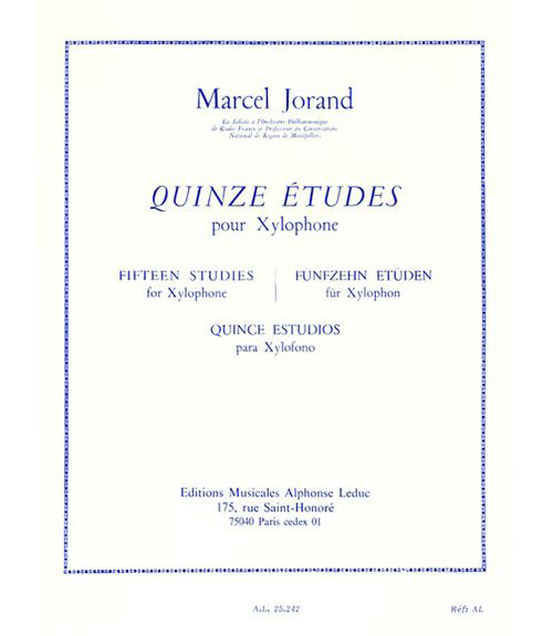 LEDUC JORAND - QUINZE ETUDES POUR XYLOPHONE