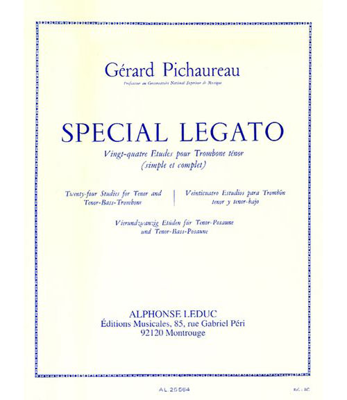 LEDUC Pichaureau Gerard - Special Legato - 24 Etudes Pour Trombone Ténor