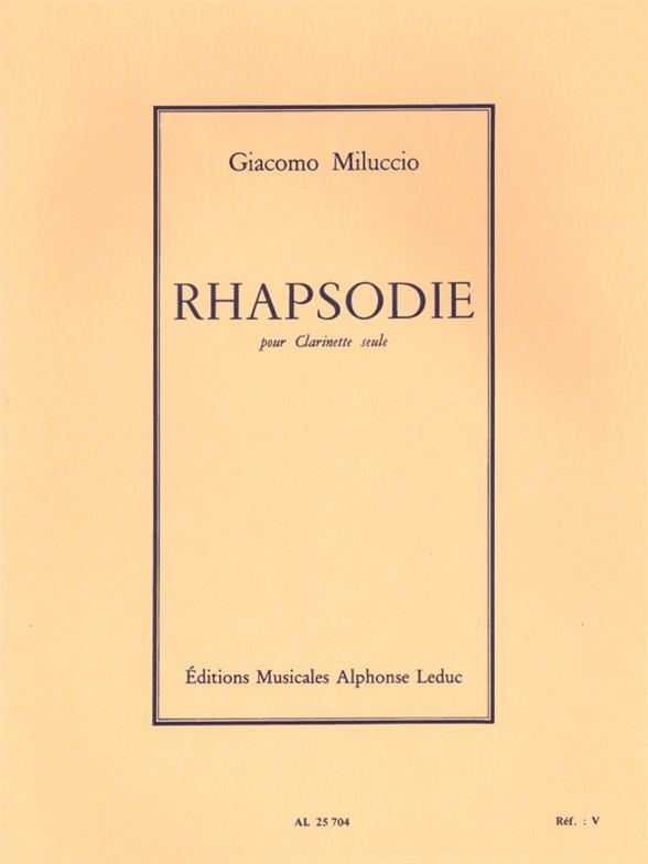LEDUC Miluccio Giacomo - Rhapsodie - Clarinette Seule