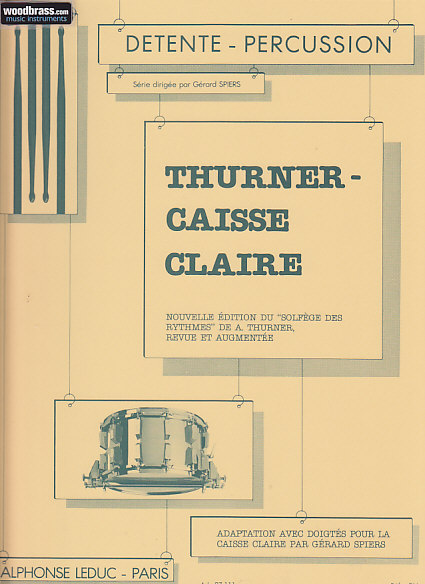LEDUC SPIERS / THURNER - ADAPTATION AVEC DOIGTES POUR CAISSE-CLAIRE DU SOLFEGE DES RYTHMES DE THURNER 