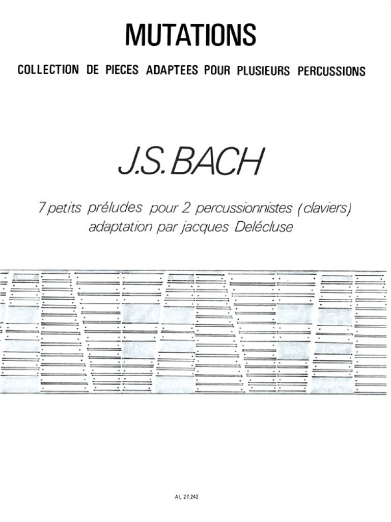LEDUC Bach J.S. - 7 Petits Preludes Pour 2 Percussionistes
