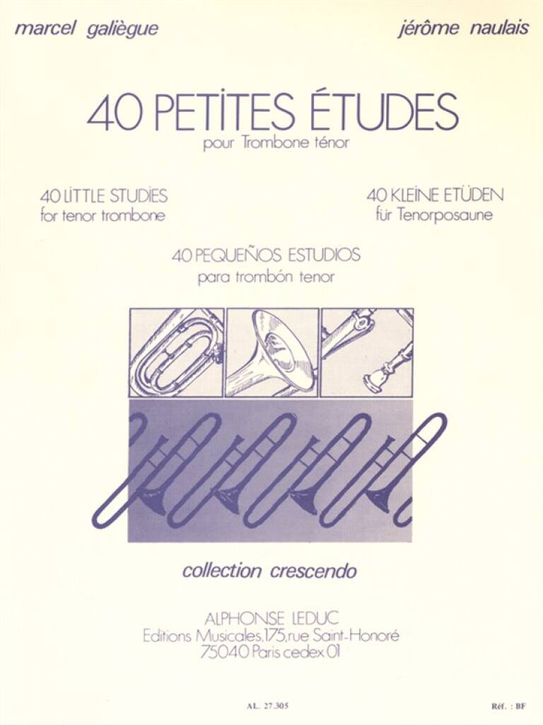 LEDUC GALIEGUE M. & NAULAIS J. - 40 PETITES ETUDES - TROMBONE 