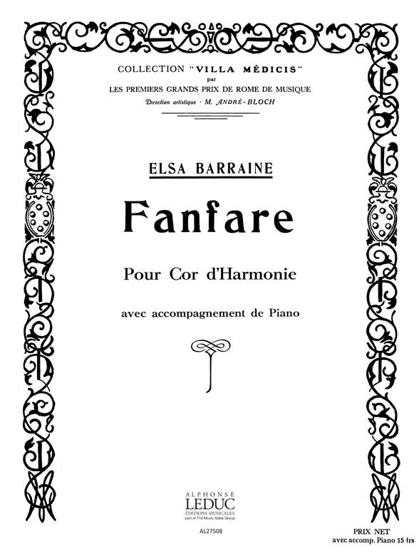 LEDUC BARRAINE ELSA - FANFARE - COR D'HARMONIE & PIANO 