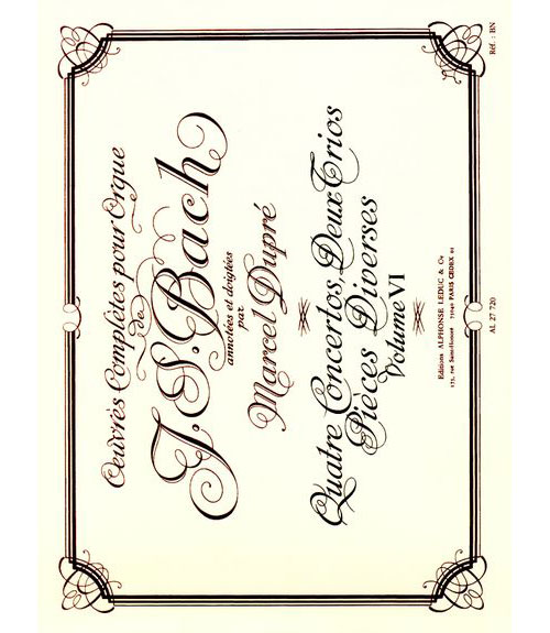 LEDUC BACH J.S. - OEUVRES COMPLETES POUR ORGUE VOL.6
