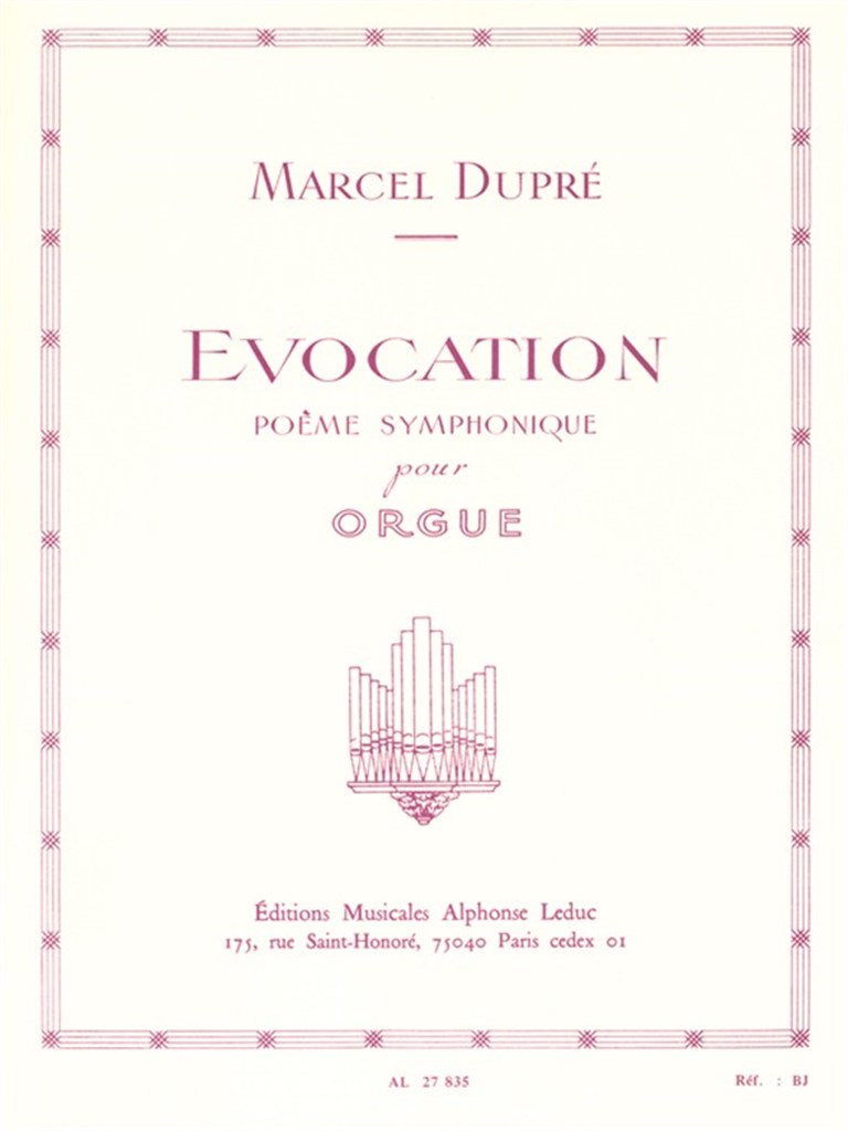 LEDUC DUPRE MARCEL - EVOCATIONS OP.37 - ORGUE