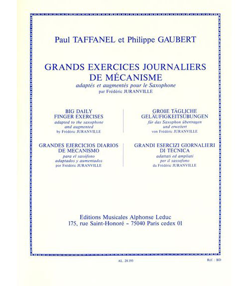 LEDUC TAFFANEL/GAUBERT - GRANDS EXERCICES JOURNALIERS - SAXOPHONE 