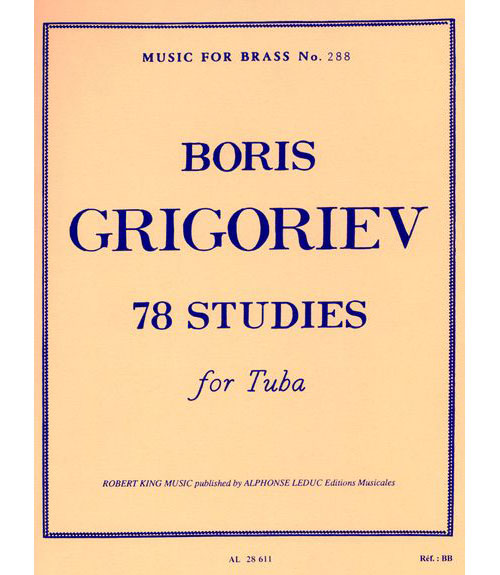 LEDUC GRIGORIEV B. - 78 ETUDES - TUBA 