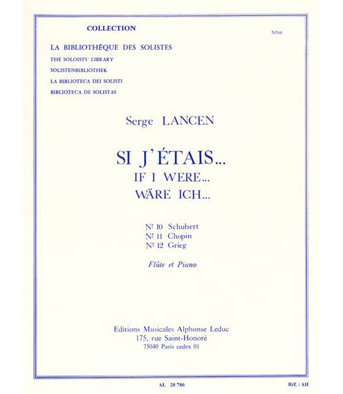 LEDUC Lancen S. - Si J'etais - Flute et Piano