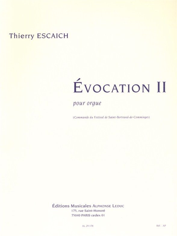 LEDUC ESCAICH THIERRY - EVOCATION II - ORGUE