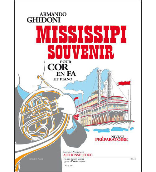 LEDUC GHIDONI ARMANDO - MISSISSIPI SOUVENIR - COR EN FA ET PIANO