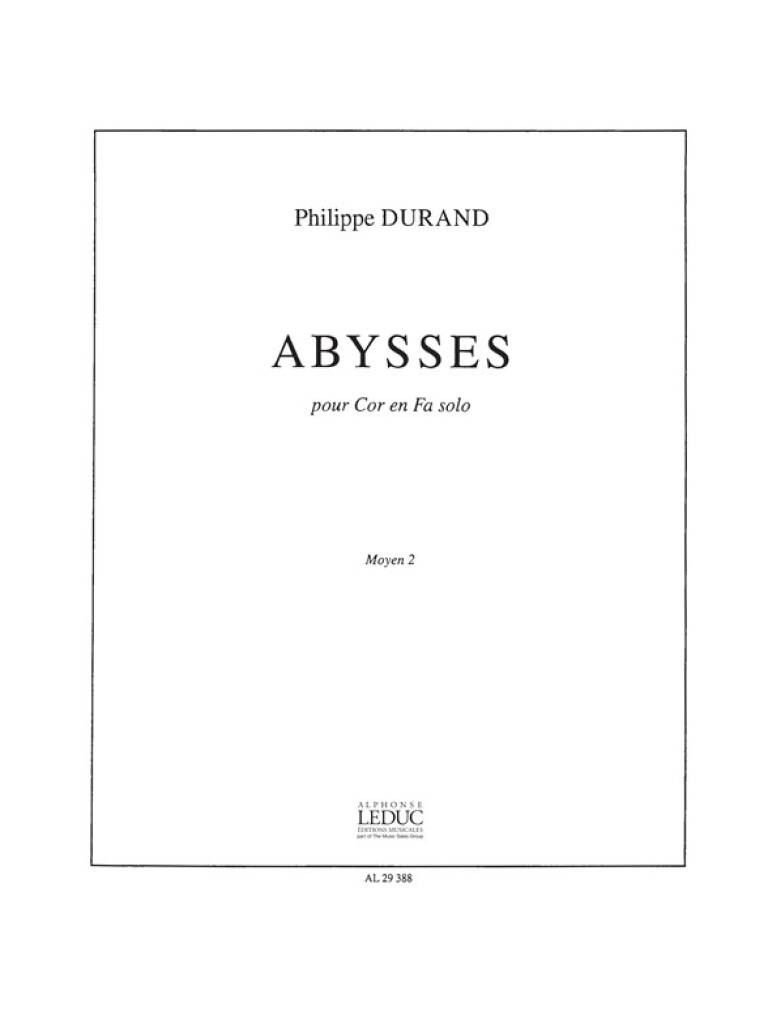 LEDUC DURAND PHILIPPE - ABYSSES - COR SOLO